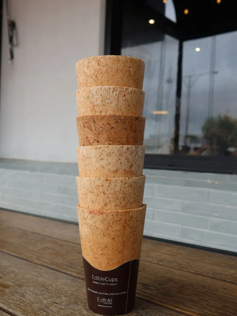 ediblecups-stacked-cups-plant-based-cafe